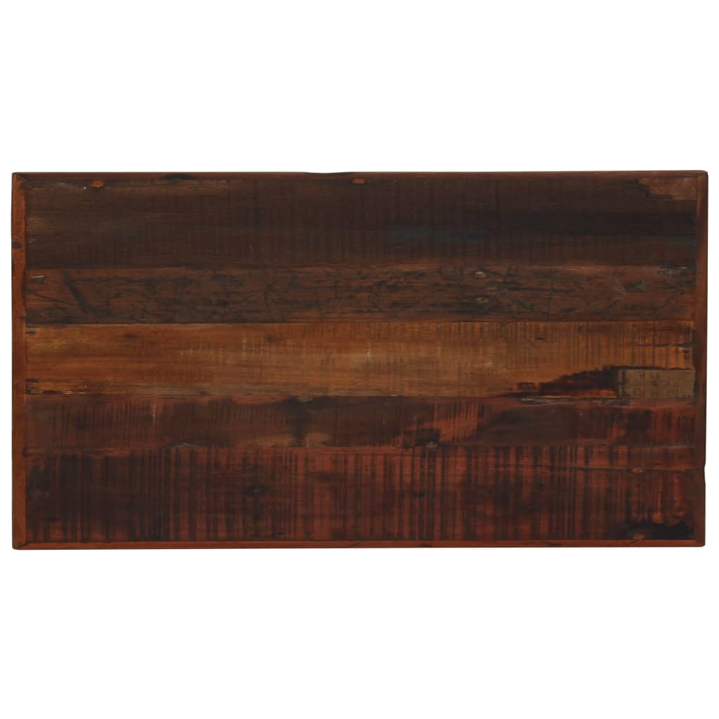 Mesa de bar em madeira recuperada 120x60x107 cm castanho escuro