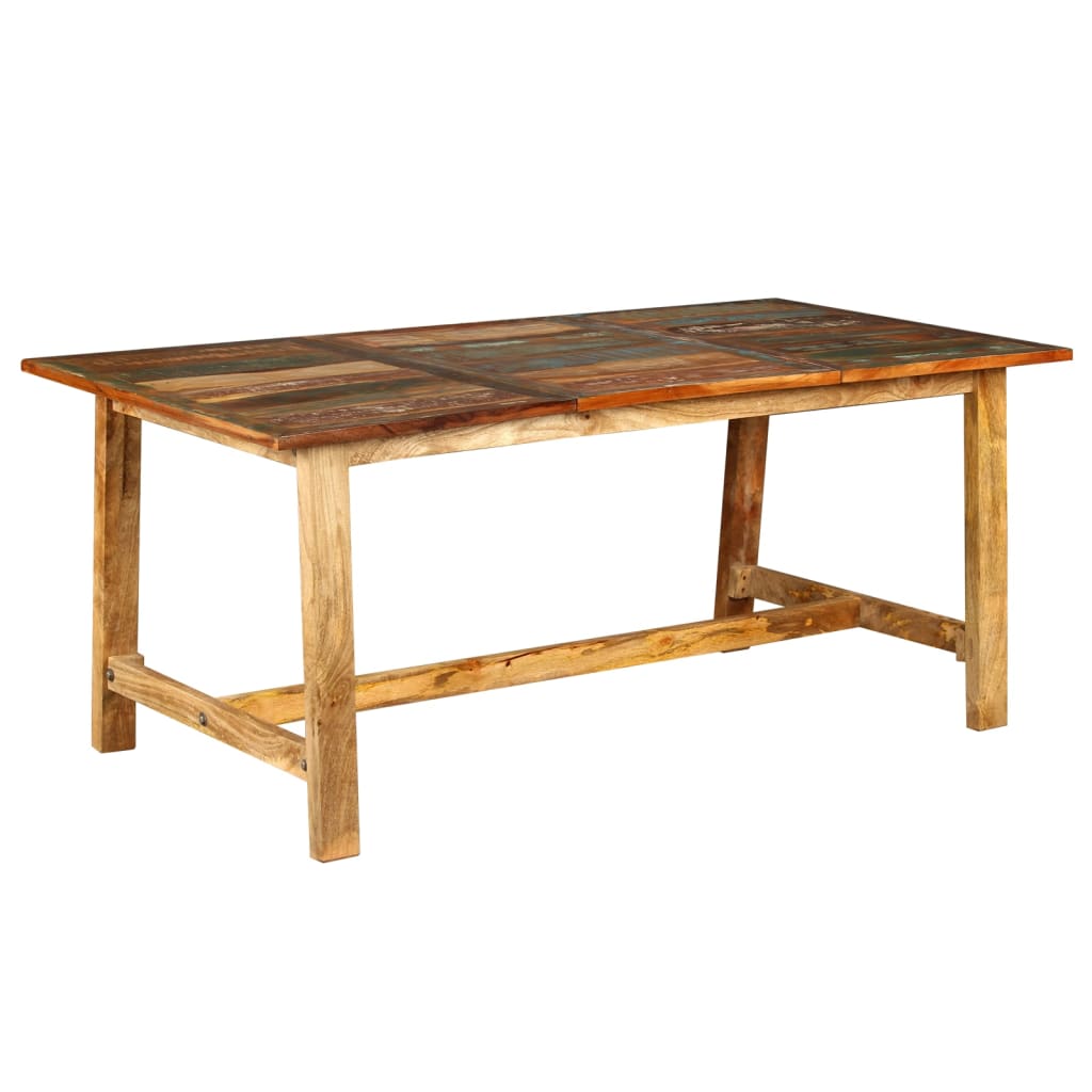 Mesa de jantar madeira reciclada maciça 180 cm