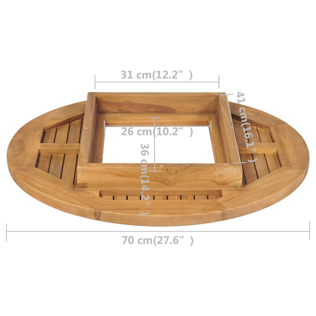 Tampo de mesa para grades de cerveja teca 70 cm