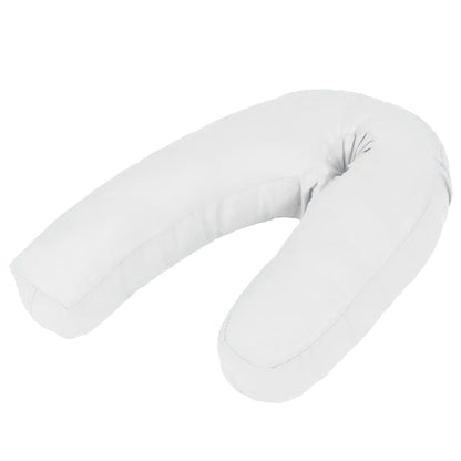 Almofada de gravidez em forma de J 54x(36-43) cm branco