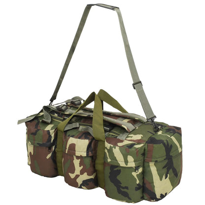 Saco de lona estilo militar 3-em-1 90 L camuflagem