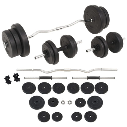 Conjunto de barras e halteres 60 Kg