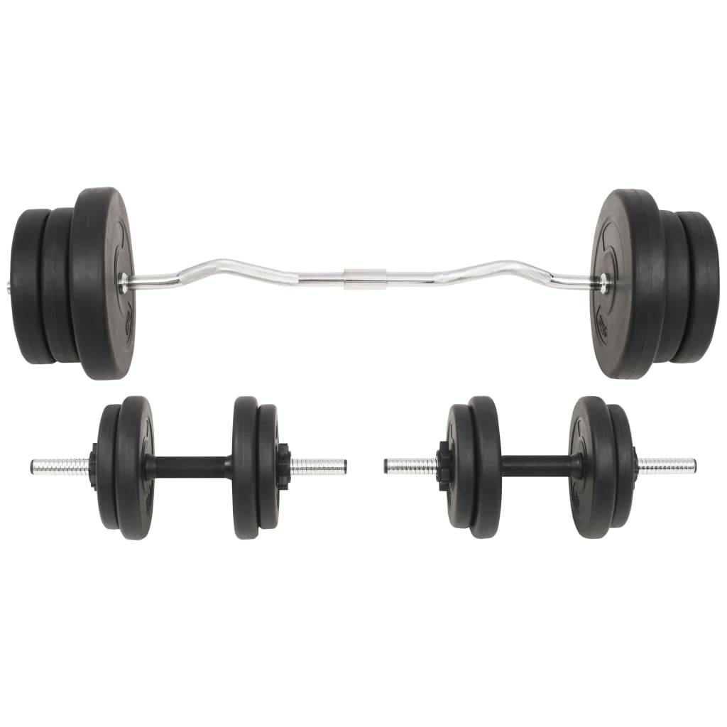 Conjunto de barras e halteres 60 Kg