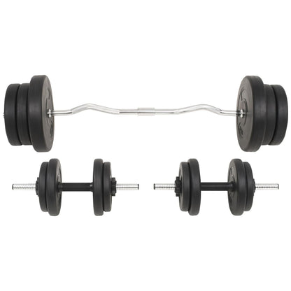 Conjunto de barras e halteres 60 Kg