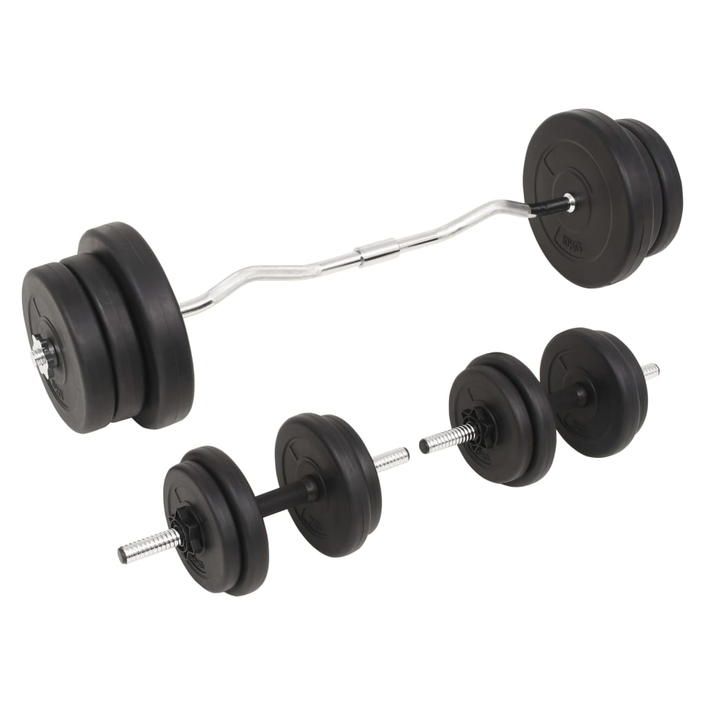 Conjunto de barras e halteres 60 Kg