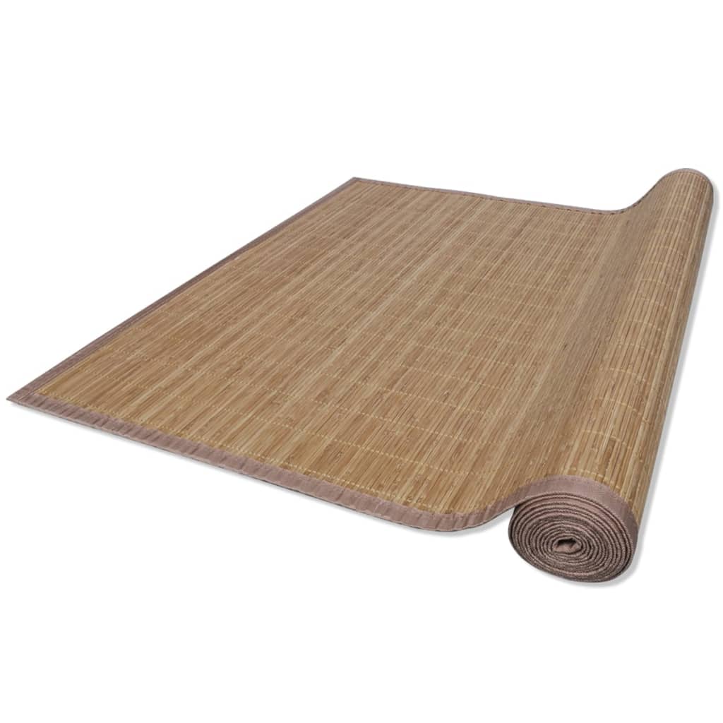 Tapete de bambu 100x160 cm castanho