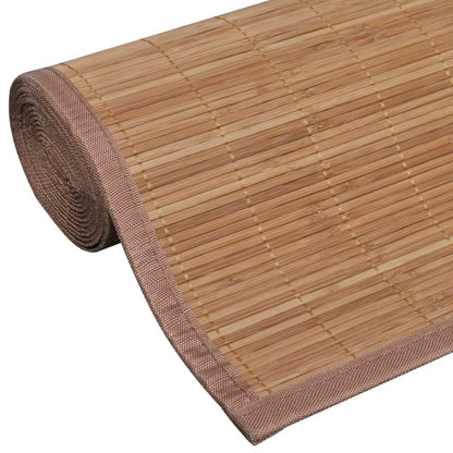 Tapete de bambu 100x160 cm castanho