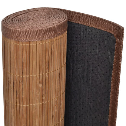 Tapete de bambu 160x230 cm castanho