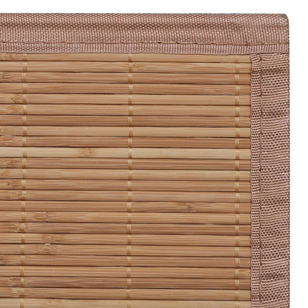 Tapete de bambu 160x230 cm castanho