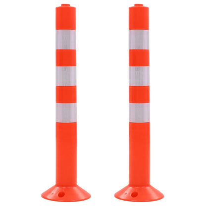 Poste de amarração p/ controlo do trânsito 2 pcs plástico 75 cm