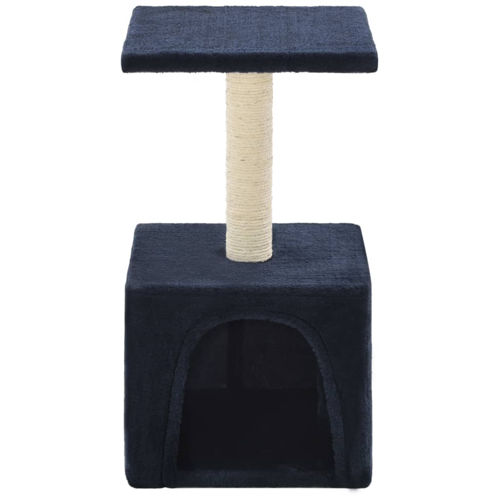 Árvore p/ gatos c/ postes arranhadores sisal 55 cm azul escuro