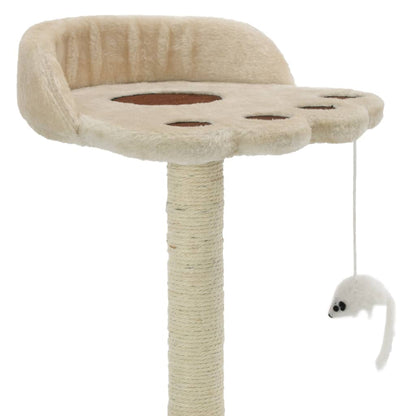 Árvore p/ gatos c/postes arranhadores sisal 40 cm bege/castanho