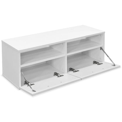 Móveis de TV 2 pcs aglomerado 95x35x36 cm branco