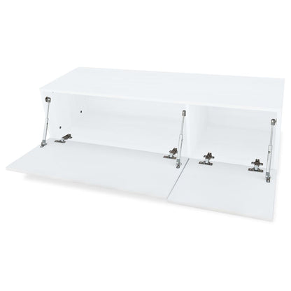 Móvel de TV de Parede Cardani de 240 cm - Branco Brilhante/Branco - Design Moderno