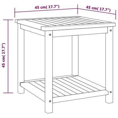 Mesa lateral em madeira de acácia maciça 45x45x45 cm