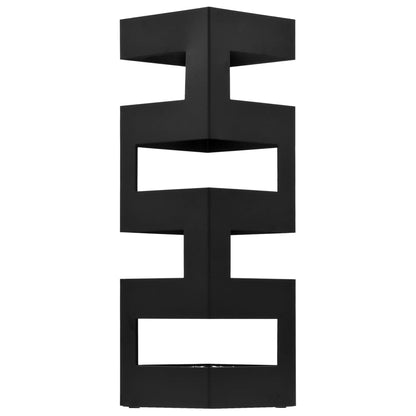 Suporte para guarda-chuvas estilo tetris em aço preto