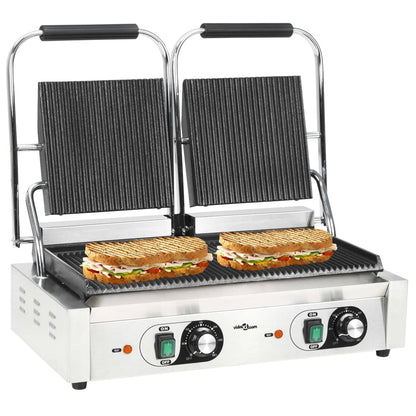 Grelhador sanduicheira Panini dupla 3600 W 57x30,5x20 cm