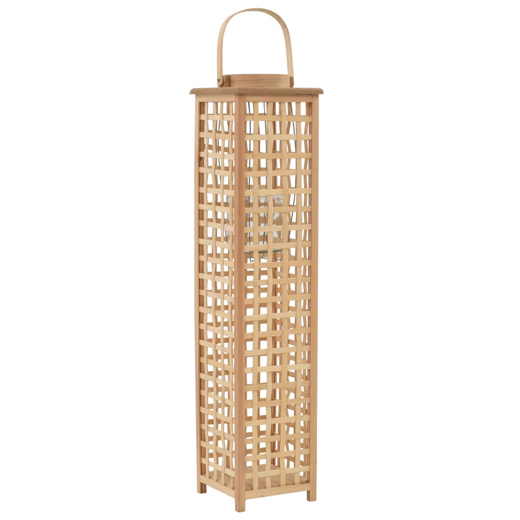 Suporte para vela suspenso em bambu natural