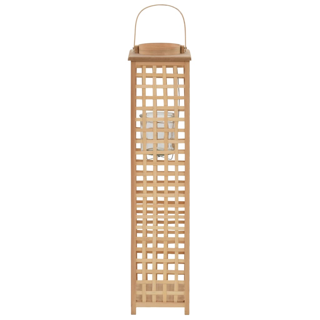 Suporte para vela suspenso em bambu natural