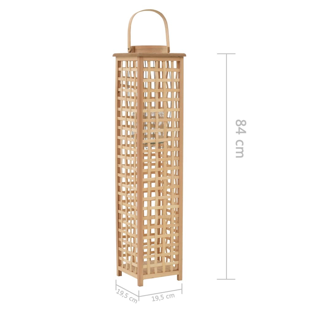 Suporte para vela suspenso em bambu natural