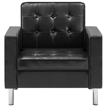 Poltrona Tash - Couro Artificial - Preto - Design Moderno