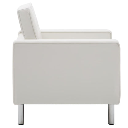 Poltrona Tash - Couro Artificial - Branco - Design Moderno