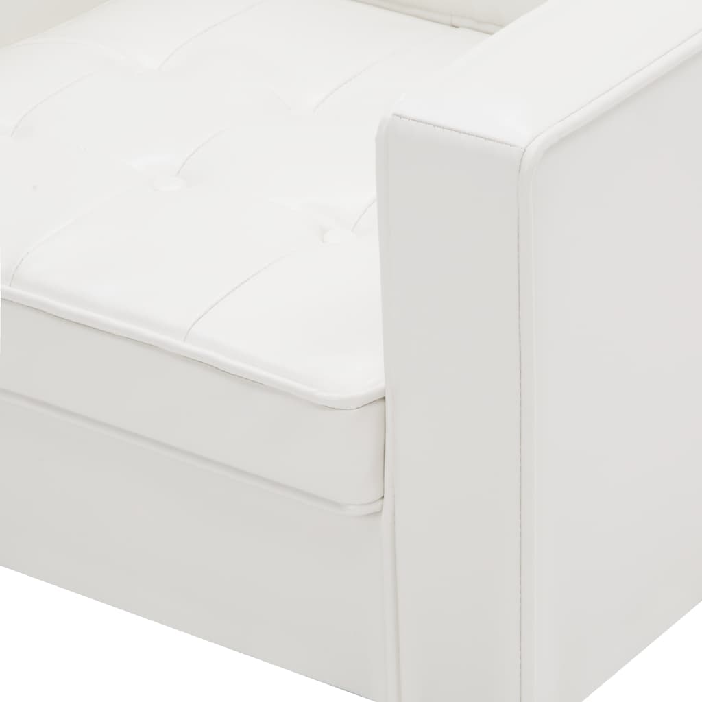 Poltrona Tash - Couro Artificial - Branco - Design Moderno