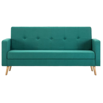 Sofá Cama Judite - De 3 Lugares - Cor Verde - Em Tecido e Estrutura em Madeira - Densamente Acolchoado para Maior Conforto - 174x73x85 cm - Design Nórdico