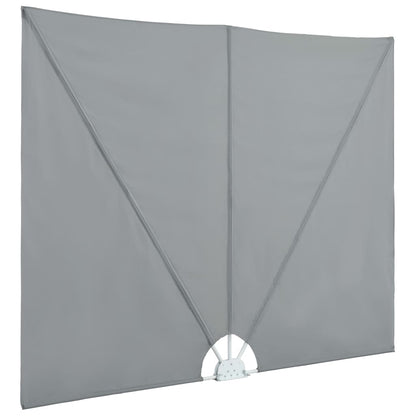 Toldo lateral dobrável para terraço 240x160 cm cinzento