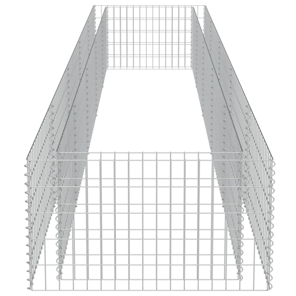 Canteiro elevado/cesto gabião 450x90x50 cm aço galvanizado