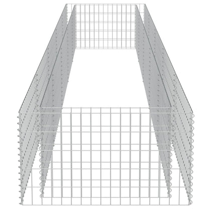 Canteiro elevado/cesto gabião 450x90x50 cm aço galvanizado