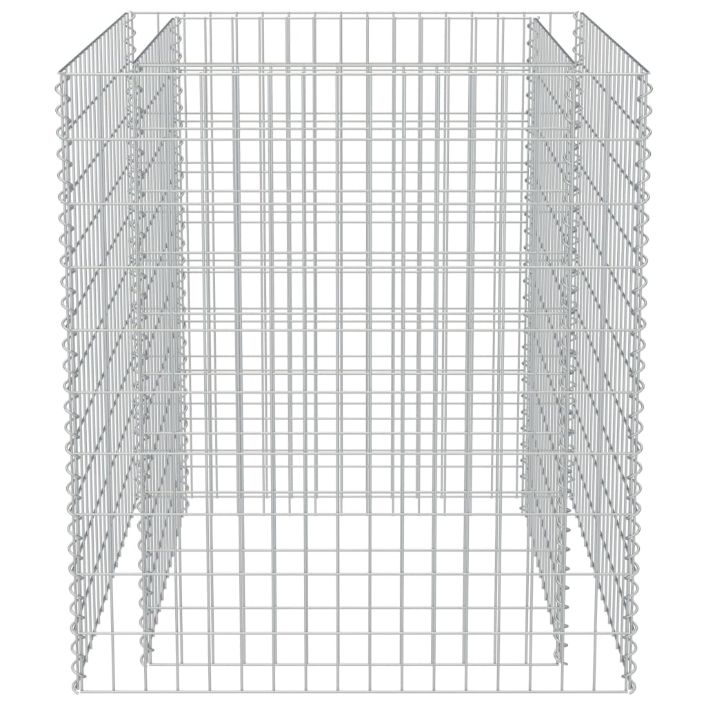 Canteiro elevado/cesto gabião 90x90x100 cm aço galvanizado