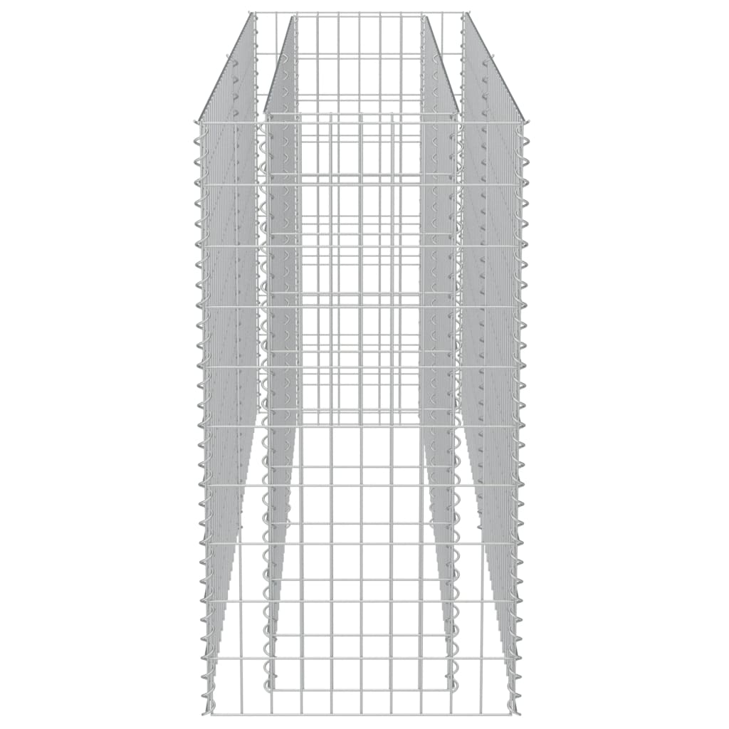 Canteiro elevado/cesto gabião 180x50x100 cm aço galvanizado