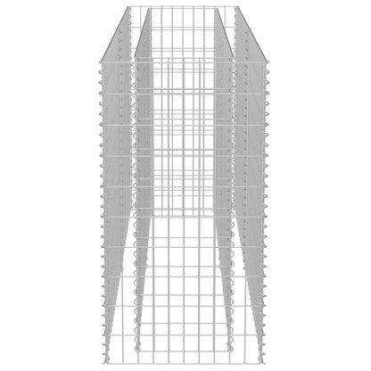 Canteiro elevado/cesto gabião 180x50x100 cm aço galvanizado