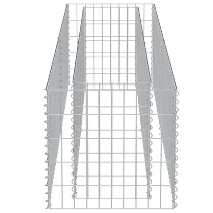 Canteiro elevado/cesto gabião 180x50x50 cm aço galvanizado