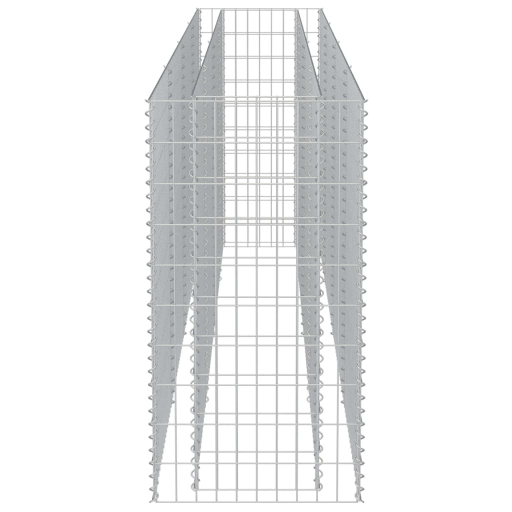 Canteiro Elevado em Aço Galvanizado - Prateado - 360x50x100 cm