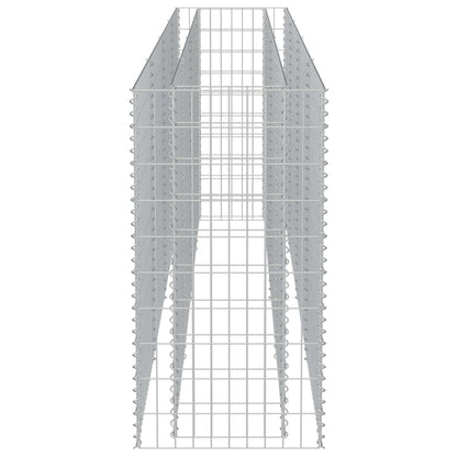 Canteiro Elevado em Aço Galvanizado - Prateado - 360x50x100 cm