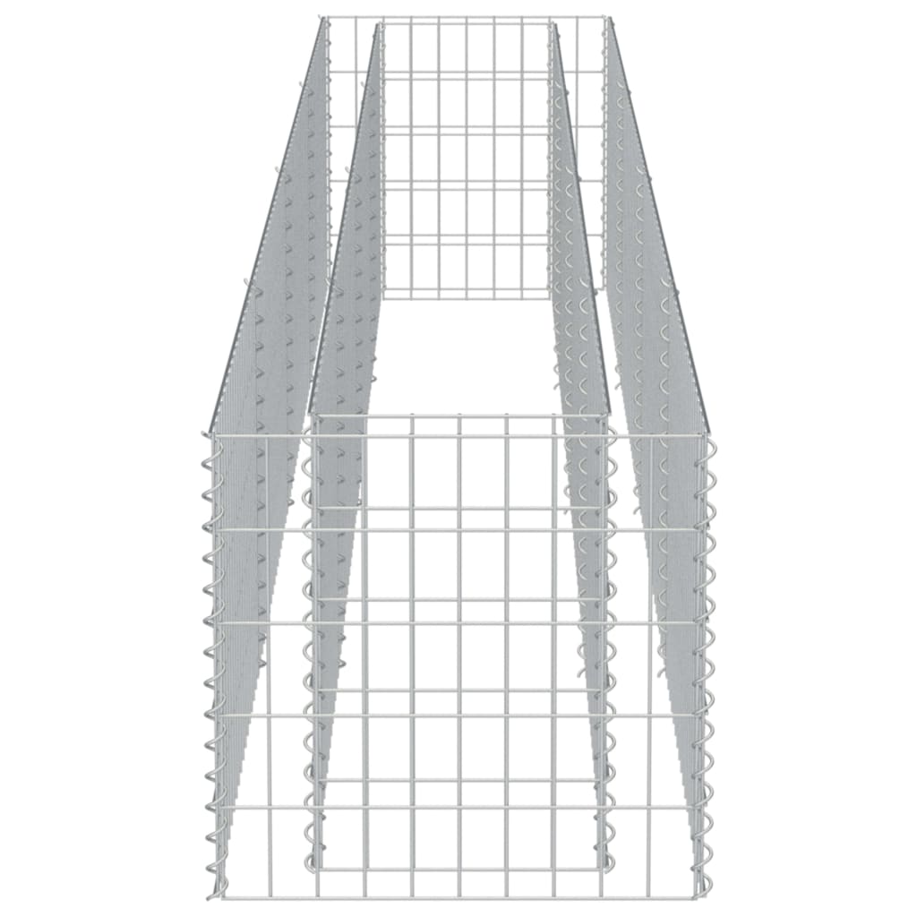 Canteiro elevado/cesto gabião 360x50x50 cm aço galvanizado