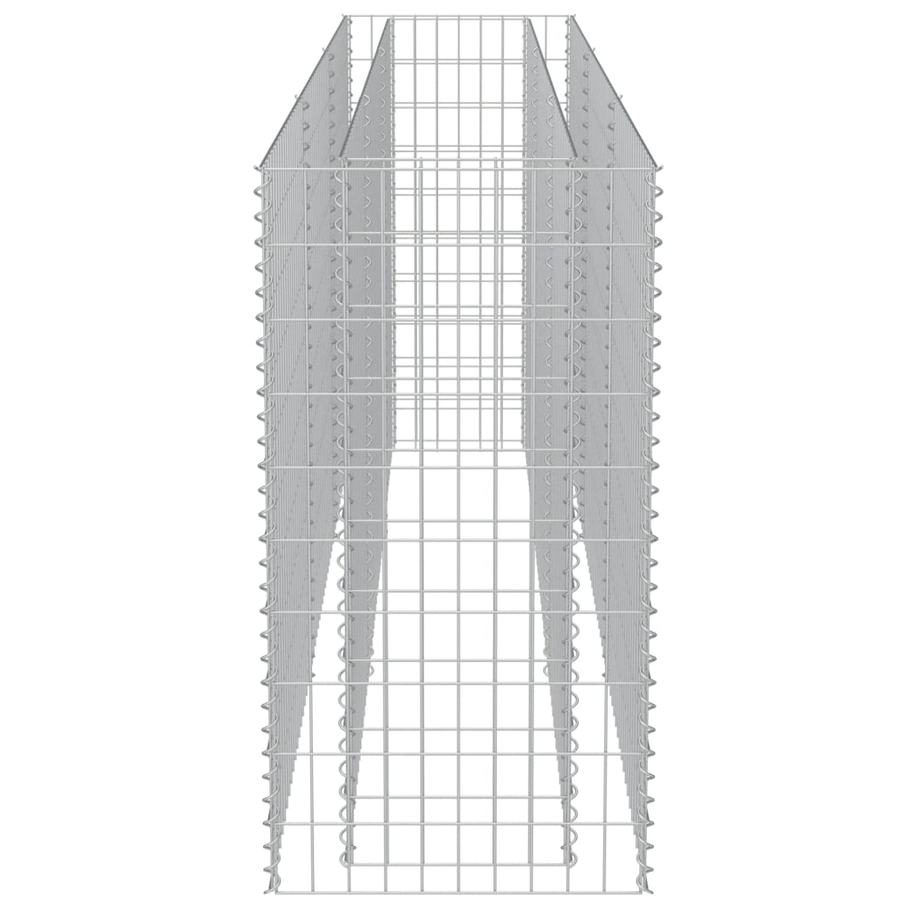 Canteiro elevado/cesto gabião 270x50x100 cm aço galvanizado