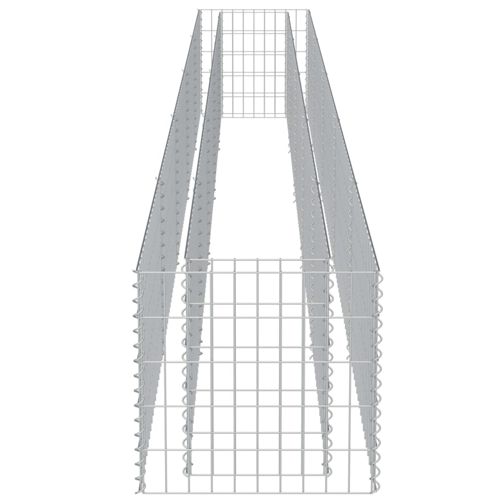 Canteiro elevado/cesto gabião 450x50x50 cm aço galvanizado