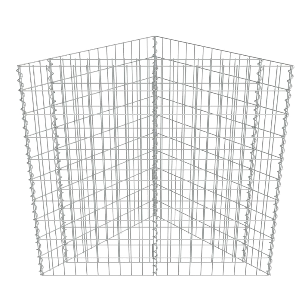 Canteiro elevado/cesto gabião 75x75x100 cm aço galvanizado