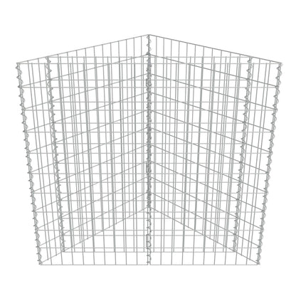 Canteiro elevado/cesto gabião 75x75x100 cm aço galvanizado