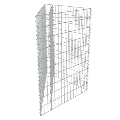 Canteiro elevado/cesto gabião 75x75x100 cm aço galvanizado