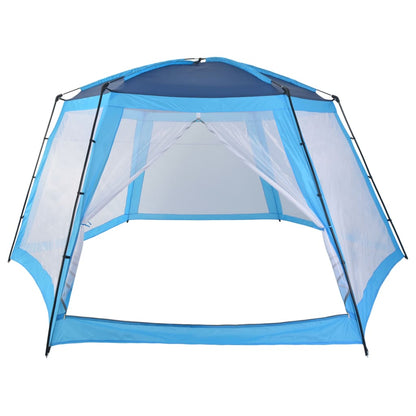 Tenda para piscina 590x520x250 cm tecido azul