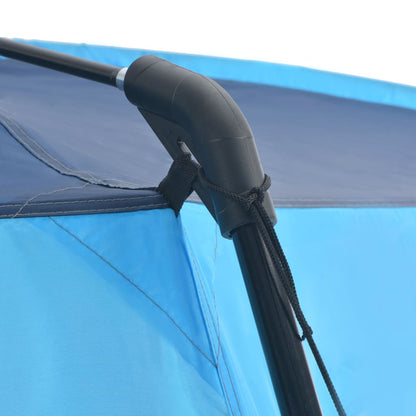 Tenda para piscina 590x520x250 cm tecido azul