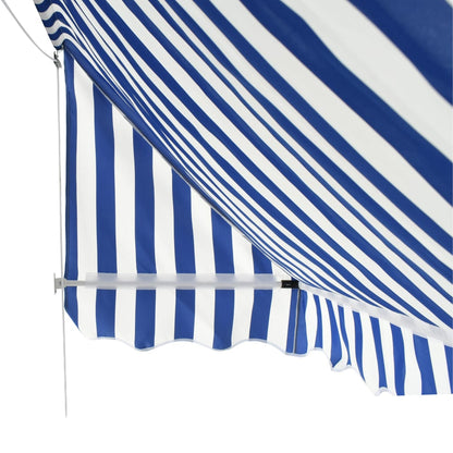 Toldo bistrô 400x120 cm azul e branco