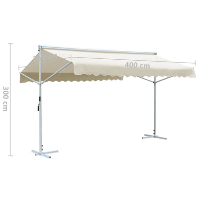 Toldo de pé 4x3 m creme