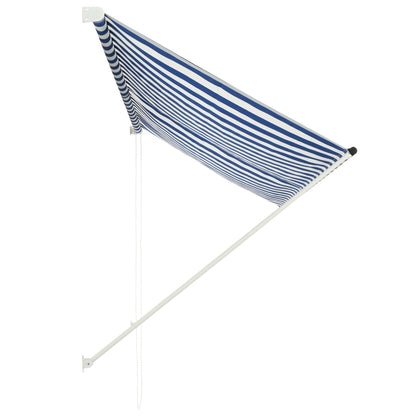 Toldo retrátil 250x150 cm azul e branco