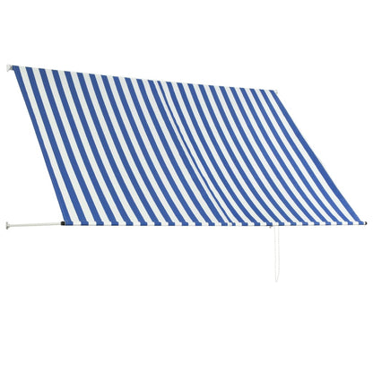 Toldo retrátil 250x150 cm azul e branco