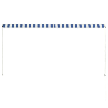 Toldo retrátil 250x150 cm azul e branco